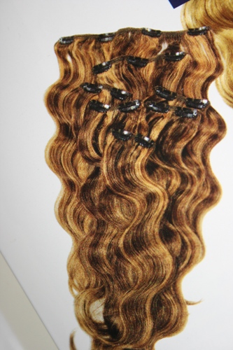 Remy Human Hair Bodywave Full Clip-In Set Any Color 18" Length - Click Image to Close
